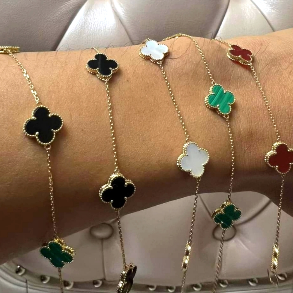 Chic Clover Charm Bracelet in Gold and Multi-Color - Picture 15 of 15
